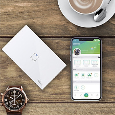 Công tắc cảm ứng thông minh 1 kênh (1 nút) Vekaz - Chính hãng - HCN kiểu ngang