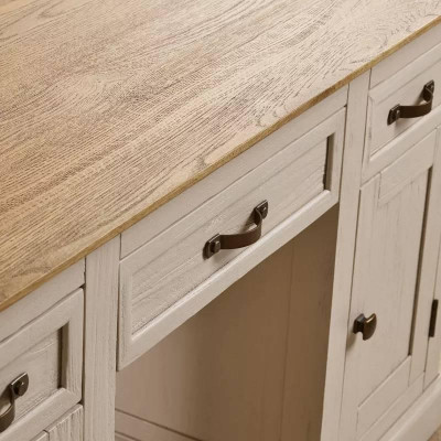 Bàn Làm Việc Seychelles Gỗ Sồi Ibie OTDSEYO - Trắng (140 x 60 cm)