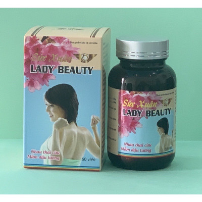 Viên uống đẹp da Sức Xuân - Lady beauty Vinh Thịnh Vượng VV, hộp 60v, cân bằng nội tiết tố nữ