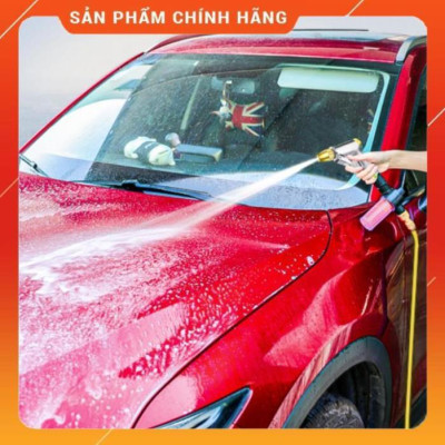 ️ Bộ dây vòi xịt nước rửa xe, tưới cây , tăng áp 3 lần, loại 7m, 10m 206236 đầu đồng,cút đồng,