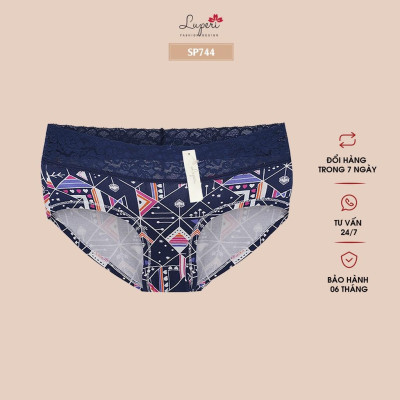 Quần Lót Nữ Lưng Cao LUPERI LU3QL744 Cạp Ren Dáng Bikini Thiết Kế Không Lằn Mông Mềm Mát Thông Thoáng An Toàn Cho Làn Da