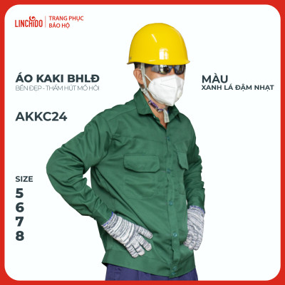 Áo kaki Bảo Hộ Lao Động Chất Liệu Thấm Hút Mồ Hôi Thoáng Mát Bền Đẹp - Mã AKKC24