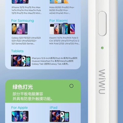 Bút cảm ứng Wiwu Pencil Pro IV cho điện thoại, máy tính bảng sử dụng chip dẫn thông minh và lõi bút tùy chỉnh - Hàng chính hãng