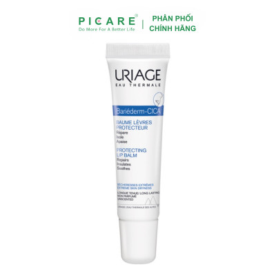 Uriage Bariéderm Cica-Lips Repairing Balm, Kem Dưỡng Môi Khô và Nứt Nẻ (15 ml)