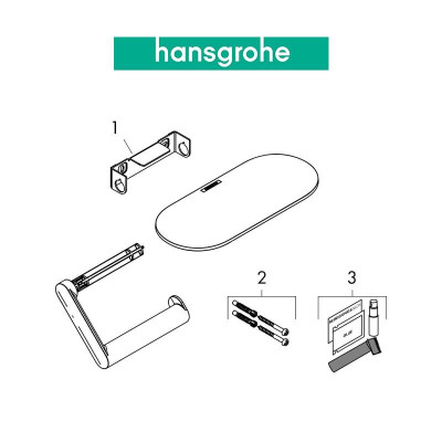 Lô giấy vệ sinh có kệ hansgrohe 27928