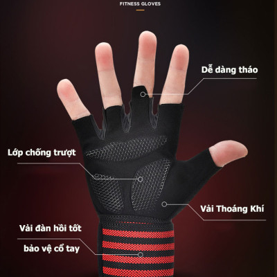 Bao Tay Tập GYM Nam Nữ, Găng Tay Hở Ngón Tập Xà Đơn Nam Nữ US ARMY Đệm Silicone Chống Trượt, Mỏng Nhẹ Thoáng Khí -HÀNG CHÍNH HÃNG