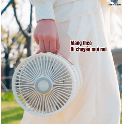 Quạt đứng tích điện P2000 thông minh không dây, điều khiển từ xa có đèn ngủ, gấp gọn lưu trữ tiện lợi, linh hoạt xoay quay tự động, hàng chính hãng