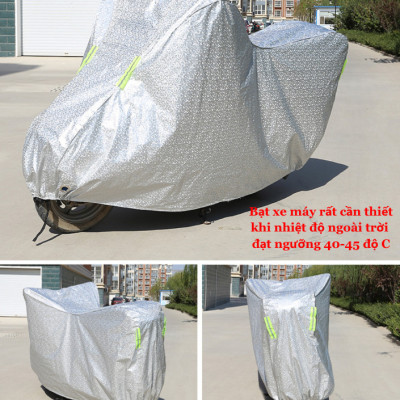 Bạt Phủ Áo Trùm Xe Máy Vải Dù Che Mưa Nắng Thời Tiết Khắc Nghiệt Loại Lớn Cho Dòng Xe Tay Ga - Xe Số Thông Dụng