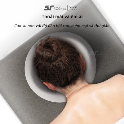 Gối Nằm Úp Mặt Thư Giãn Cao Su Non, Công Thái Học, Gối Kê Đầu Chuyên Dụng Cho Spa, Massage - Sairui
