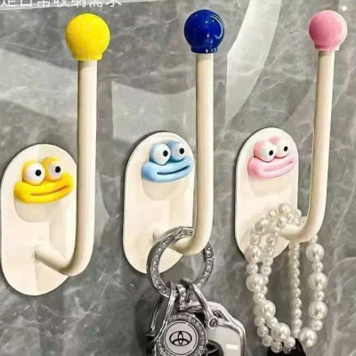 Set 10 Móc Treo Tường Phòng Tắm Dopamine Quái Vật Miệng Lớn - Móc Treo Mũ Tự Dính, Trang Trí Phòng - HÀNG CHÍNH HÃNG MINIIN