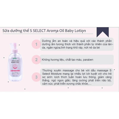 Dầu massage cho bé s select 300ml/chai