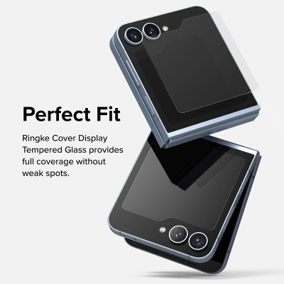 Combo 2 Miếng Dán cường lực Samsung Galaxy Z Flip 6 RINGKE Cover Display Tempered Glass (Màn hình ngoài)_ Hàng chính hãng