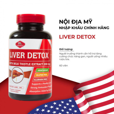 Viên Uống Bổ Gan Liver Detox Olympian Labs - Hỗ Trợ Mát Gan, Giải Độc, Hạ Men Gan (Hộp 60 viên)