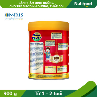 Sữa Bột Nutifood GrowPLUS+ Suy Dinh Dưỡng (Đỏ) 1+ Lon 900G