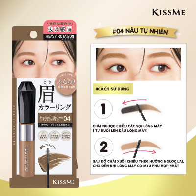 Mascara Chải Đổi Màu Lông Mày Chống Trôi Siêu Bền Màu Nâu Tự Nhiên EX Kissme Heavy Rotation 8 G