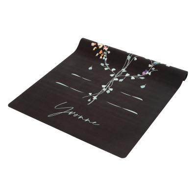 Thảm tập yoga du lịch cao cấp chính hãng Yvonne dày 1,5mm gấp gọn, bề mặt nhám, siêu bám, ưa mồ hôi, dễ vệ sinh, chất liệu cao su tự nhiên, kích thước 183cm x 66cm, nặng 1,2kg, foldable travel yoga mat with best grip,  anti-slipping surface