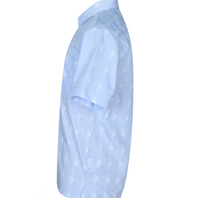 Áo sơ mi nam tay ngắn form suông vạt ngang Khatoco A1MN468T2-CNIN264-2412-N