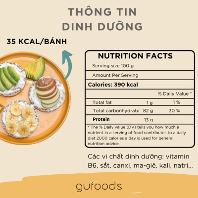 [Vị Superfoods] - Bánh Gạo Lứt GUfoods 170g Mix Siêu Hạt Chia + Quinoa + Yến Mạch - Ăn Kiêng, Tập Gym, Thực Dưỡng, Ăn Vặt Healthy, Không Chiên Dầu