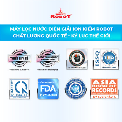 Máy Lọc Nước Điện Giải Ion Kiềm Thương Hiệu ROBOT IonKing 1113 Chế Độ Nóng Thông Minh Lạnh 11 Tấm Điện Cực Titanium Phủ Platinum - Hàng Chính Hãng