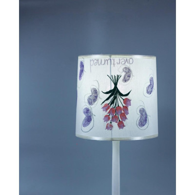 Đèn bàn gỗ đảo ngược, đèn bàn gỗ tự nhiên vải đũi Hà Đông