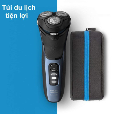 Máy cạo râu khô và ướt 5D Pivot & Flex Heads Philips Norelco S3212 cao cấp - Hàng Chính Hãng