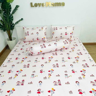 Ga chống thấm cho bé gái LoveMama mềm mại thoáng mát, không nóng chính hãng loại 1