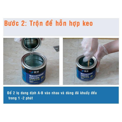 Set 0.6 Kg Keo Chống Thấm TAIKOMI Epoxy - Chống Thấm A/B Trong Suốt 2 Thành Phần, Sử Lý Chống Thấm Mặt Sàn Nhà Vệ Sinh,Gạch Men, Sàn Ốp Lát