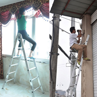 Thang nhôm chữ A, khóa sập tự động, bậc thang đột 3 nấc chắc chắn - Hàng chính hãng NIKITA 2024