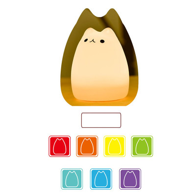 Đèn Ngủ Hình Mèo Con Siêu Dễ Thương - Chất liệu Silicon Dẻo Cao Cấp An Toàn 