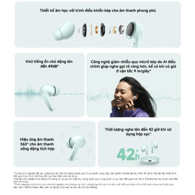 Tai Nghe Bluetooth Xiaomi Redmi Buds 6 - Hàng Chính Hãng, Bảo Hành 6 Tháng