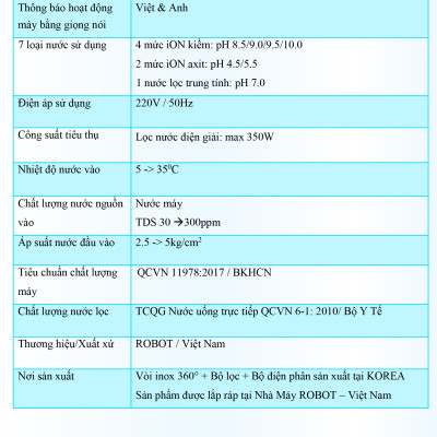 Máy Lọc Nước Điện Giải Ion Kiềm ROBOT IonPrince 37 - Bộ Điện Phân Korea Với 3 Tấm Điện Cực Titanium - Hàng Chính Hãng