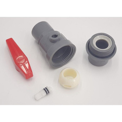 Bộ 5 van PVC 2 mảnh ghép siêu nhẹ có chân dùng cho ống nước 34mm Eurolife EL-VCC34 (Xám đỏ)