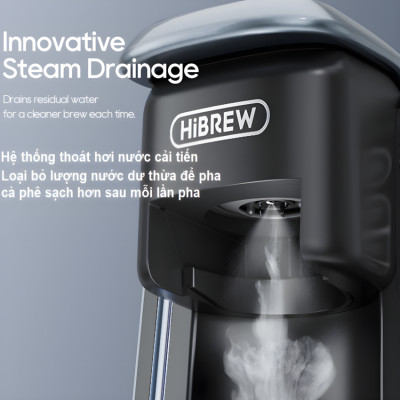 Máy pha cà phê 4 trong 1, Espresso, Viên Nén Nespresso, Nescafe Dolcegusto, Kcup Thương hiệu Mỹ cao cấp HiBREW - H6. Hàng chính hãng