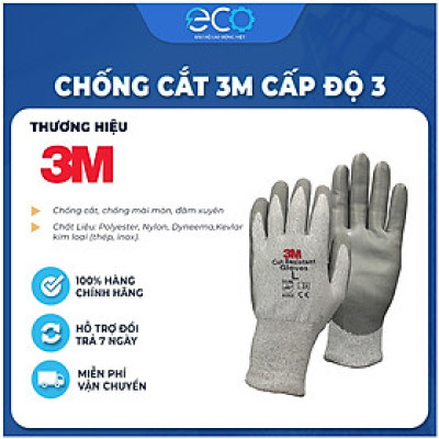 Găng Tay 3M Chống Cắt Cấp Độ 3 – Bám Chắc, Chống Trượt – Dùng Cho Cơ Khí, Xưởng Gỗ, Sửa Xe