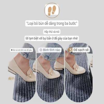 Thảm chùi chân chống trượt đế cao su đen (60 x 90 cm)