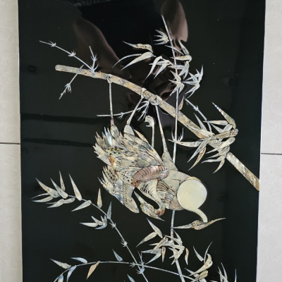 Tranh sơn mài Khảm cừ chìm hàng cao cấp size 40x60 cm thích hợp trang trí, làm quà tặng,...