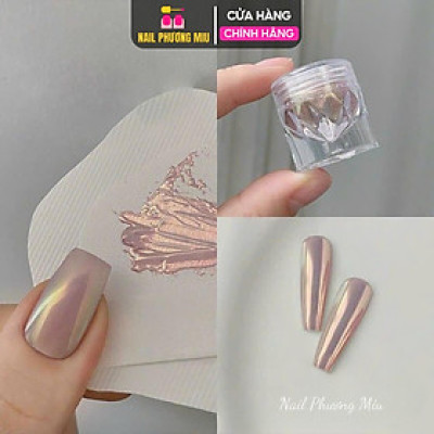 Tráng Gương Phản Quang Ánh Bạc Hồng Cam, Xanh Ánh Bạc, Tăng Độ Bám Dính, Dễ Sử Dụng Cho Nữ Yêu Thích Làm Nail thạch tráng gương