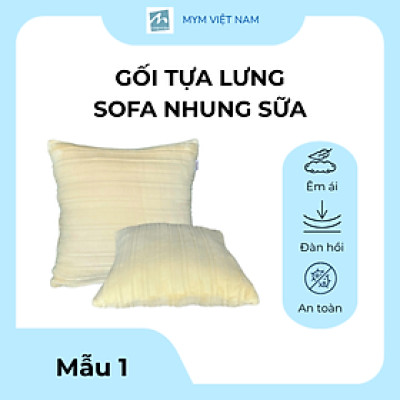 Gối Tựa Lưng Sofa Nhung Sữa Dệt Sọc 40x40cm Mềm Mại, Họa Tiết Sọc, 3 Màu Sang Trọng