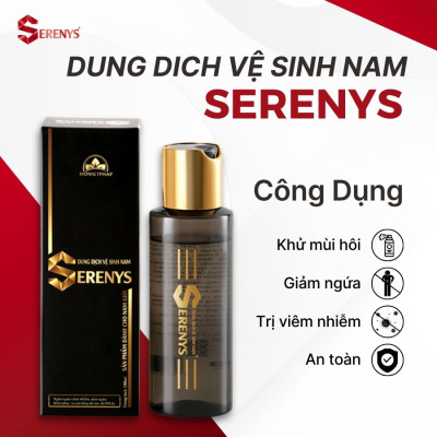 Combo 2 chai dung dịch vệ sinh làm sạch khô thoáng cho vùng nhậy cảm nam Serenys 100ml