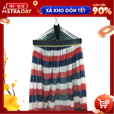 Bộ khung võng BAN MAI:  khung võng sắt sơn tĩnh điện + Lưới dày số 9 in họa tiết sọc cán nhựa 40cm