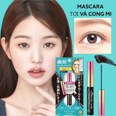 Mascara Siêu Bền Chống Trôi Làm Tơi Và Dày Rậm Làn Mi Mỏng Kissme Heroine  (2 Màu)