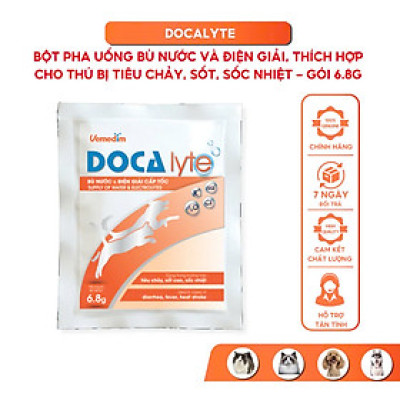 Vemedim Doca lyte Bột Pha Uống Bù Điện Giải Cấp Tốc cho Chó Mèo - Gói 6.8g