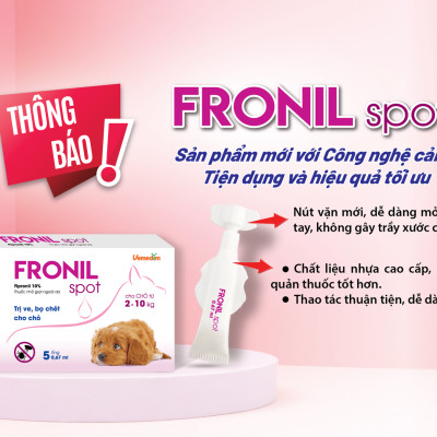 10 hộp Fronil Spot nhỏ gáy diệt ve, bọ chét chó (Vemedim, mẫu mới)