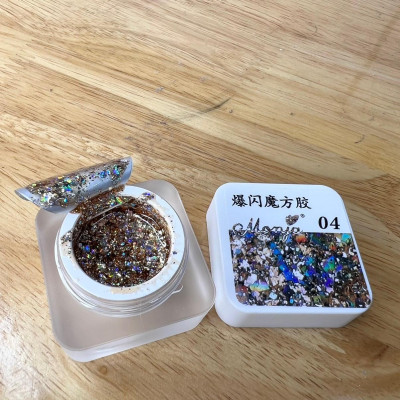 Gel Nhũ Kim Tuyến Galaxy Huaxi 15ml Làm Nail Siêu Sáng, Màu Vàng Bạc Hồng, Giữ Bóng Lâu Cho Người Mới Trang Trí Móng Nữ Sơn Gel Women