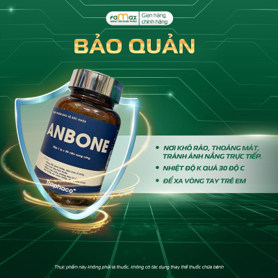 [FAMAX] Thực Phẩm Bảo Vệ Sức Khỏe Anbone Hỗ Trợ Tăng Tiết Dịch Khớp Giảm Đau Khớp Hộp 30 Viên