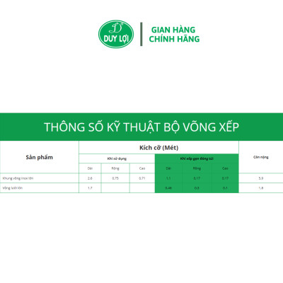 VÕNG XẾP DUY LỢI INOX - CỠ NHỎ (QUÀ TẶNG 10 MÓC ÁO KÉP NHỰA CAO CẤP DUY LỢI) - CHO NGƯỜI DƯỚI 1m55