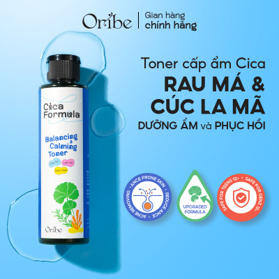 Toner rau má giảm mụn Oribe Cica Formula giúp dưỡng ẩm se khít lỗ chân lông dùng được cho da nhạy cảm 150ml