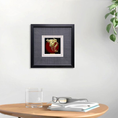 Tranh Vàng 24K PRIMA ART - Tranh Linh Vật Sửu (Con Trâu) - Kích thước 24 x 24 cm - CGS-0821-07