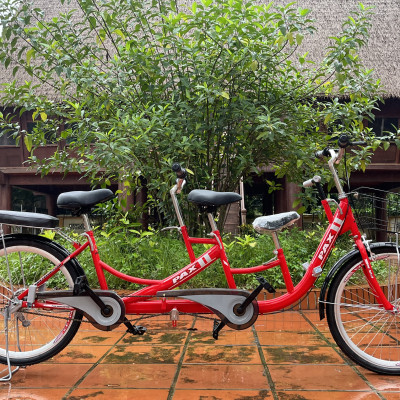 Xe đạp đôi gia đình cao cấp PAX 2 Sport - Kiểu dáng thể thao - Hai người đạp tự do - Trọng tải 300kg - Có thêm ghế cho bé