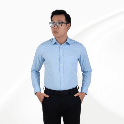 Áo sơ mi nam dài tay xanh có túi GENTITI By Thái Tuấn - 1C815HAKT005